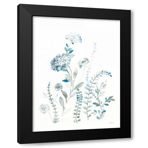 Malmo Garden III Black Modern Wood Framed Art Print with Double Matting by Nai, Danhui