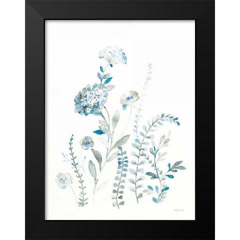 Malmo Garden III Black Modern Wood Framed Art Print by Nai, Danhui