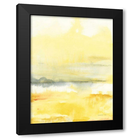 Saffron I Black Modern Wood Framed Art Print by Nai, Danhui