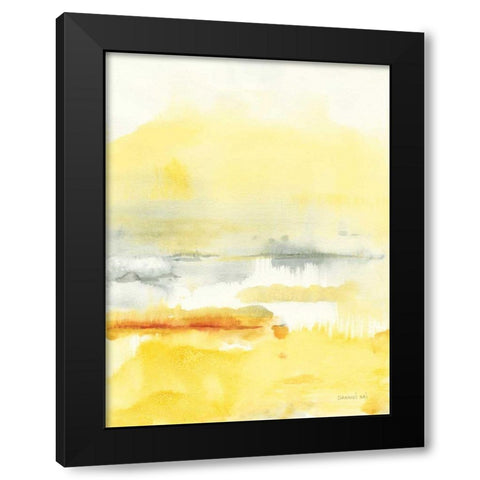 Saffron II Black Modern Wood Framed Art Print with Double Matting by Nai, Danhui