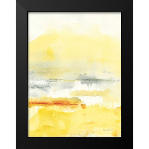 Saffron II Black Modern Wood Framed Art Print by Nai, Danhui