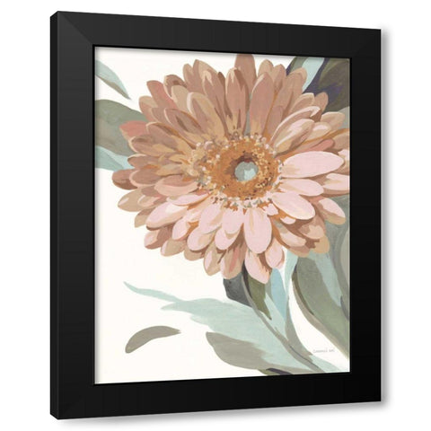 Jewel of the Garden II Pastel Black Modern Wood Framed Art Print with Double Matting by Nai, Danhui