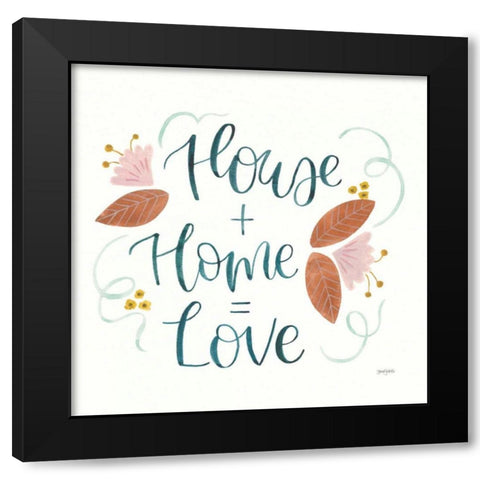 Home Sweet Home III Black Modern Wood Framed Art Print by Jackson, Jenaya