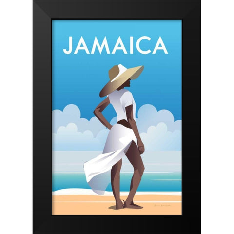 Jamaica Black Modern Wood Framed Art Print by Escalante, Omar