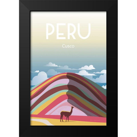 Peru Black Modern Wood Framed Art Print by Escalante, Omar