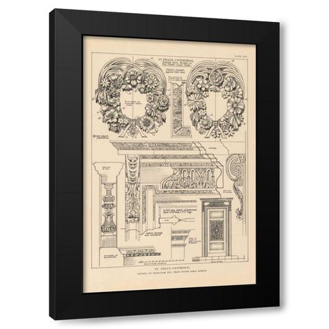 English Renaissance IX Black Modern Wood Framed Art Print with Double Matting by Wild Apple Portfolio