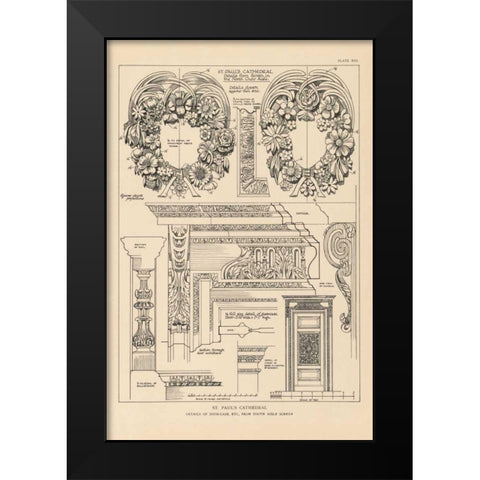 English Renaissance IX Black Modern Wood Framed Art Print by Wild Apple Portfolio