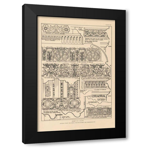 English Renaissance XI Black Modern Wood Framed Art Print by Wild Apple Portfolio