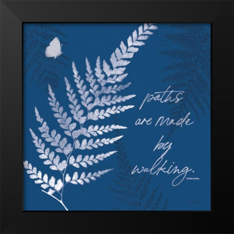 True Blue III Black Modern Wood Framed Art Print by Pertiet, Katie