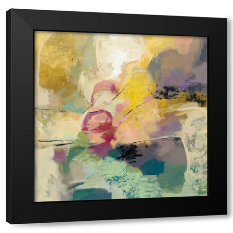 Mid Mod Mood Black Modern Wood Framed Art Print by Vassileva, Silvia