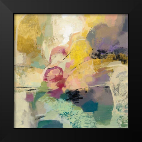 Mid Mod Mood Black Modern Wood Framed Art Print by Vassileva, Silvia
