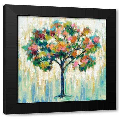 Blooming Tree Black Modern Wood Framed Art Print by Vassileva, Silvia