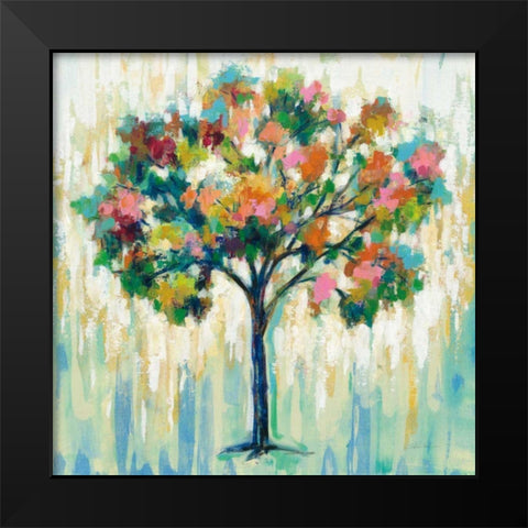 Blooming Tree Black Modern Wood Framed Art Print by Vassileva, Silvia