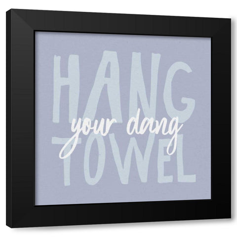 Bathroom Advice II Black Modern Wood Framed Art Print by Wild Apple Portfolio