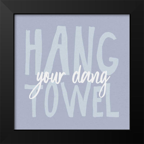 Bathroom Advice II Black Modern Wood Framed Art Print by Wild Apple Portfolio