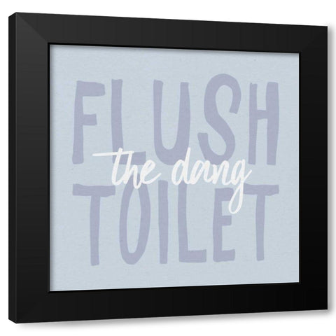 Bathroom Advice III Black Modern Wood Framed Art Print with Double Matting by Wild Apple Portfolio