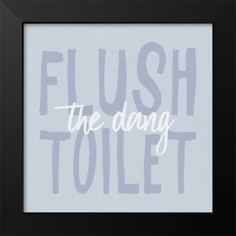 Bathroom Advice III Black Modern Wood Framed Art Print by Wild Apple Portfolio