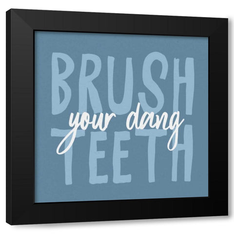 Bathroom Advice IV Black Modern Wood Framed Art Print with Double Matting by Wild Apple Portfolio