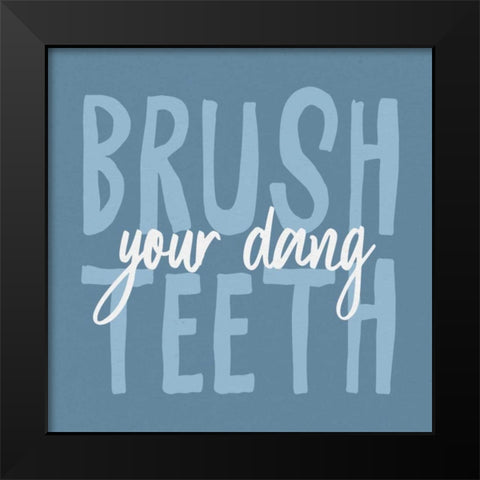 Bathroom Advice IV Black Modern Wood Framed Art Print by Wild Apple Portfolio