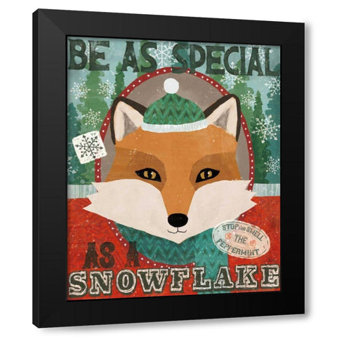 Holiday Likeness V Black Modern Wood Framed Art Print with Double Matting by Charron, Veronique