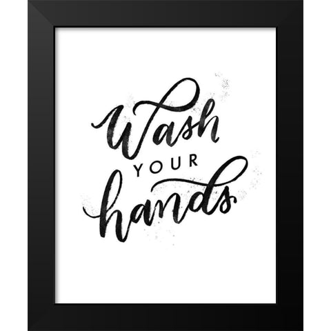 Wash Your Hands IV Black Modern Wood Framed Art Print by Thorns, Becky