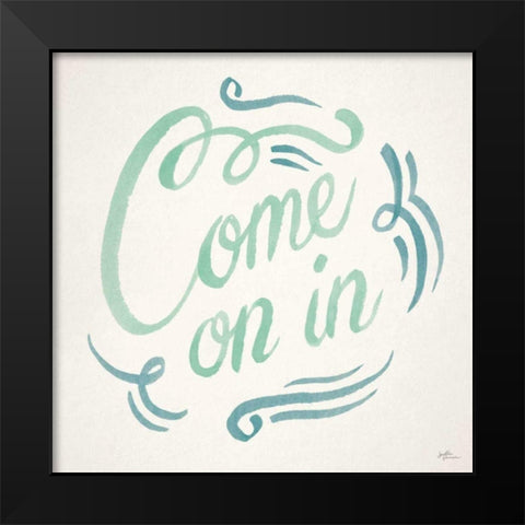 Come On In I Black Modern Wood Framed Art Print by Penner, Janelle