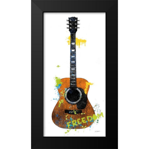 Garage Band II Graffiti Black Modern Wood Framed Art Print by Schick, Mike