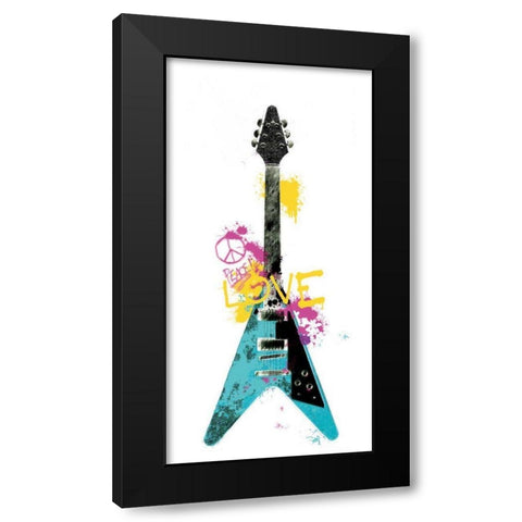 Garage Band III Graffiti Black Modern Wood Framed Art Print by Schick, Mike
