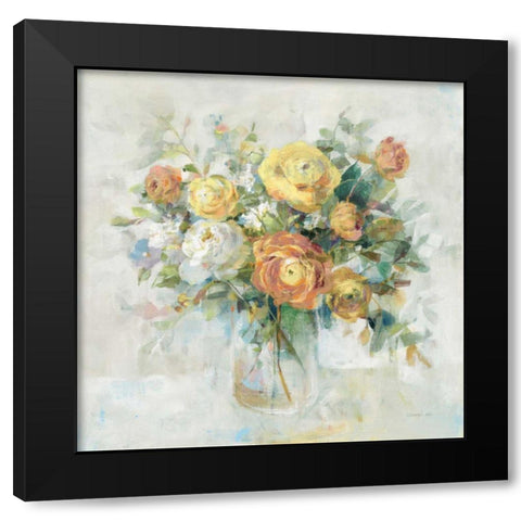 Natural Blooming Splendor I Black Modern Wood Framed Art Print by Nai, Danhui