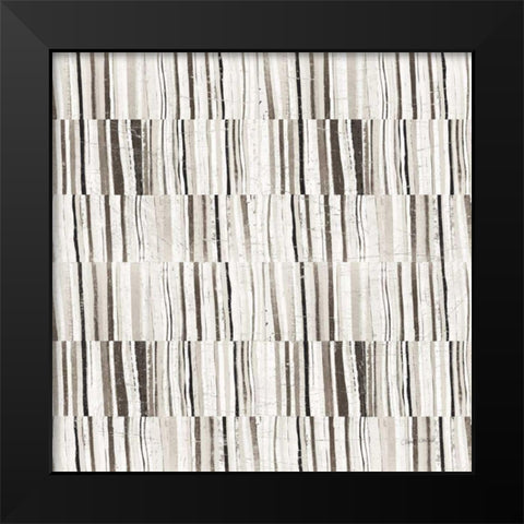 Neutral Stripes II Black Modern Wood Framed Art Print by Warrick, Cheryl
