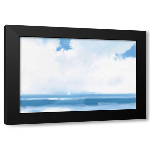 Oceanview Sail Black Modern Wood Framed Art Print with Double Matting by Wiens, James
