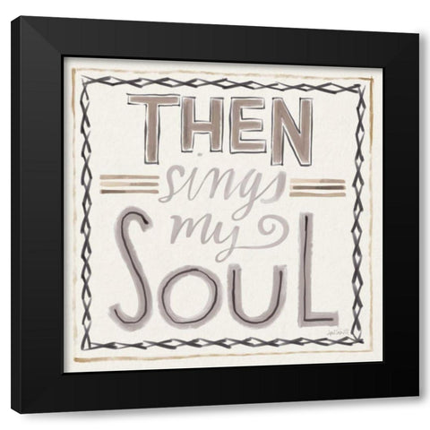 Then Sings I Black Modern Wood Framed Art Print by Tavoletti, Anne