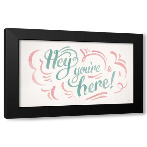 Hey II Black Modern Wood Framed Art Print with Double Matting by Penner, Janelle