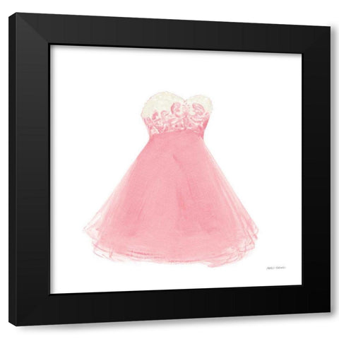 Pink Dress Fitting Black Modern Wood Framed Art Print by Fabiano, Marco