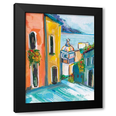 Positano III Black Modern Wood Framed Art Print with Double Matting by Vertentes, Jeanette