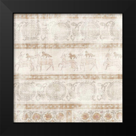 Animal Textile II Black Modern Wood Framed Art Print by Wild Apple Portfolio