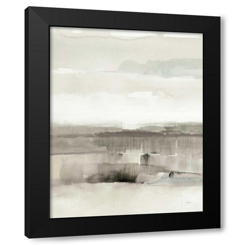 Influence of Line and Color Neutral Crop Black Modern Wood Framed Art Print with Double Matting by Schick, Mike