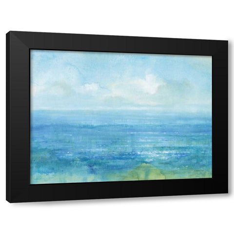 Sea Sparkle I Black Modern Wood Framed Art Print with Double Matting by Nai, Danhui