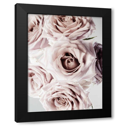Dusty Rose Cluster Black Modern Wood Framed Art Print with Double Matting by Catterall, Elise