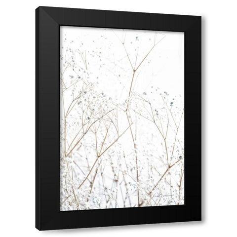 Gypsophila Black Modern Wood Framed Art Print with Double Matting by Catterall, Elise