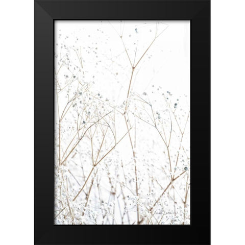 Gypsophila Black Modern Wood Framed Art Print by Catterall, Elise
