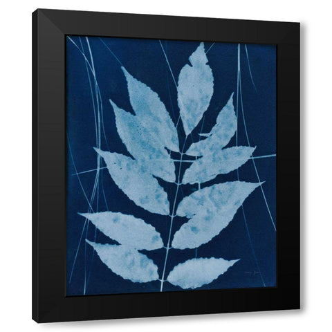 Enchanted Cyanotype IX Black Modern Wood Framed Art Print by Green, Nancy