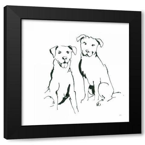 Lovable Mutts III Black Modern Wood Framed Art Print by Paschke, Chris