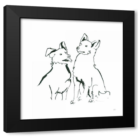 Lovable Mutts VI Black Modern Wood Framed Art Print by Paschke, Chris