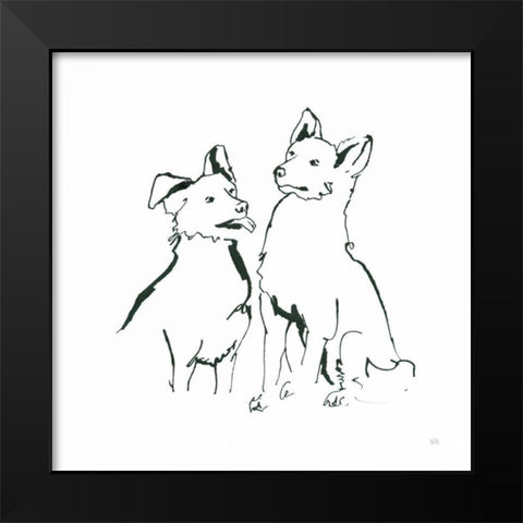 Lovable Mutts VI Black Modern Wood Framed Art Print by Paschke, Chris