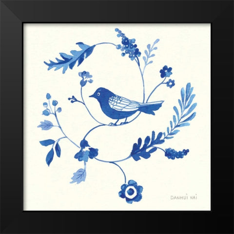 Songbird Celebration III Black Modern Wood Framed Art Print by Nai, Danhui