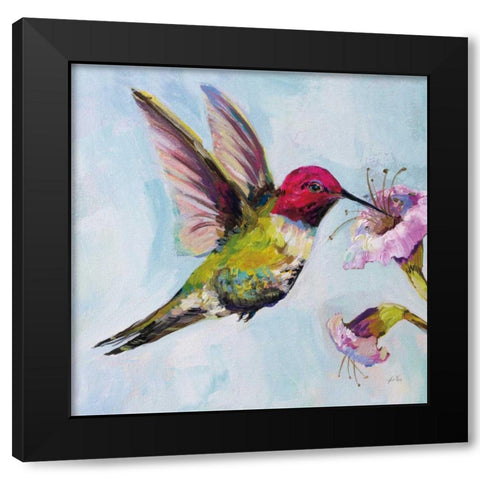 Hummingbird I Black Modern Wood Framed Art Print by Vertentes, Jeanette