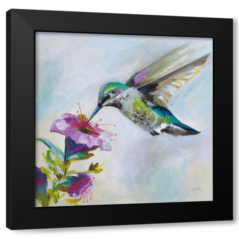 Hummingbird II Black Modern Wood Framed Art Print by Vertentes, Jeanette