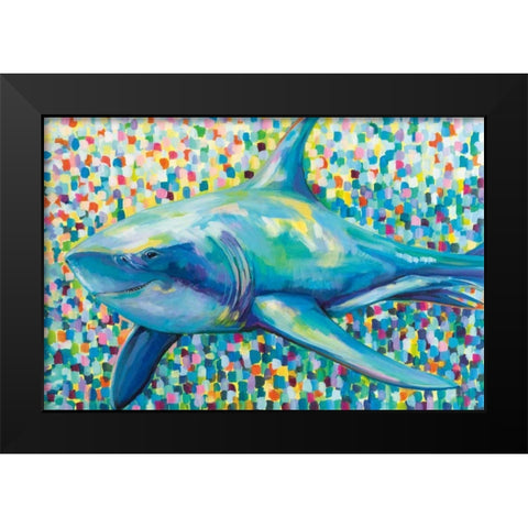 Chatham Shark Black Modern Wood Framed Art Print by Vertentes, Jeanette