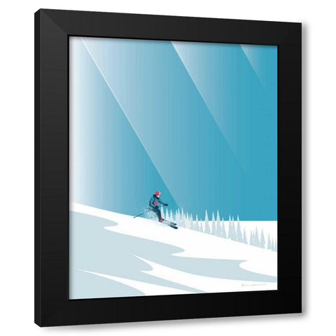 Lapland No Words Black Modern Wood Framed Art Print by Escalante, Omar
